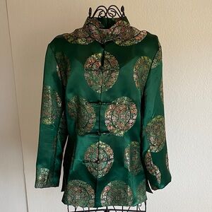 Made in China Silk  Green Brocade Jacket